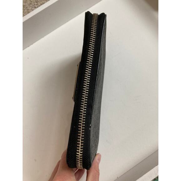 MICHAEL KORS BLACK SAFFIANO LEATHER SIGNATURE PRINT WALLET - Picture 7 of 16